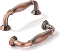 3 in Brushed Antique Copper Cabinet Pulls 10-Pack - Solid Zinc Alloy