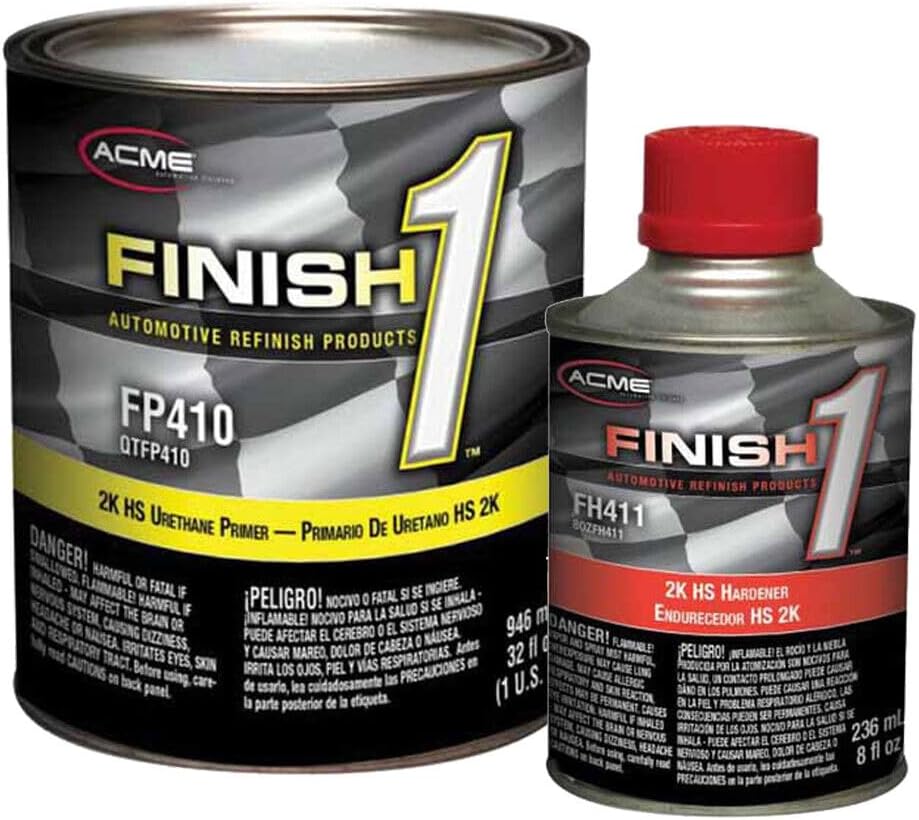 High Build 2K HS Gray Urethane Primer Quart Kit for DIY