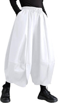 Puffy Drop Crotch Hakama Harem Wide Leg Pants - Stylish Comfort