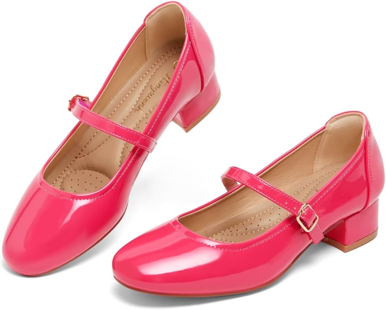 Mary Jane Shoes Low Heels Dress Pumps with Adjustable Strap