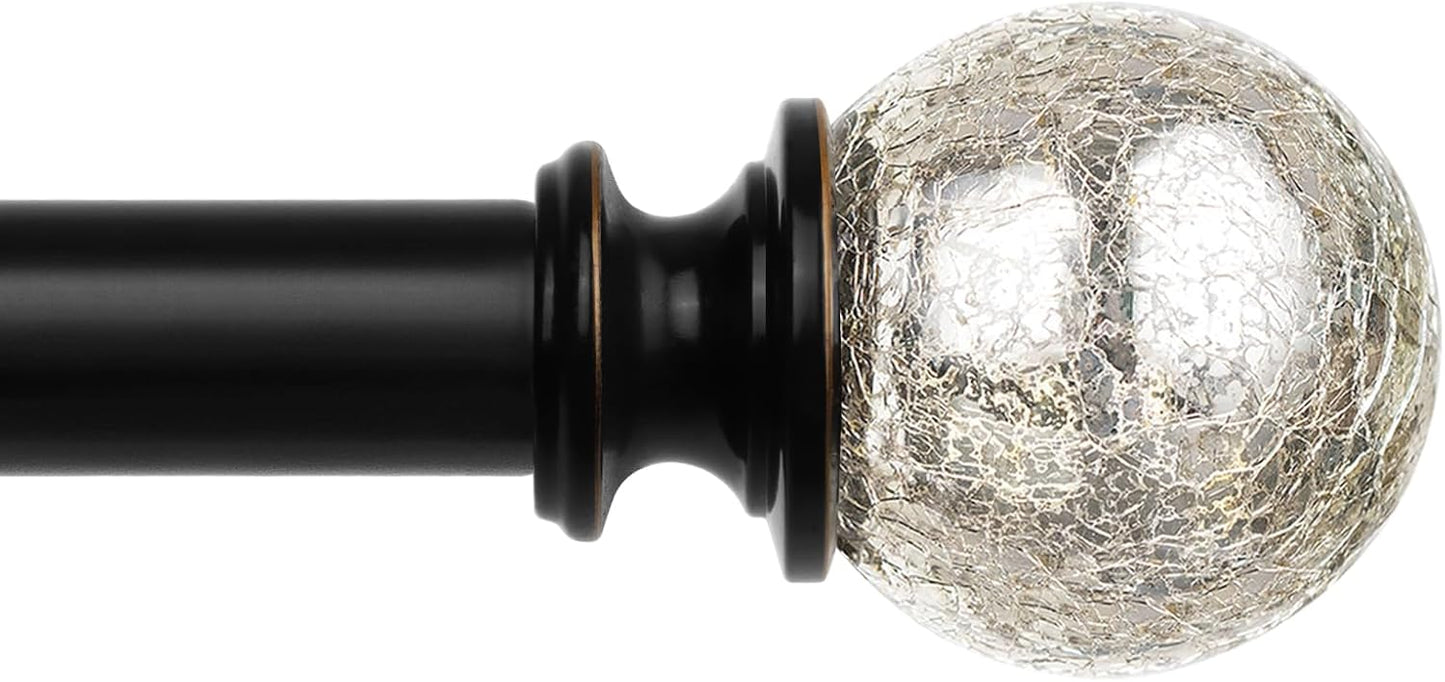 KAMANINA Adjustable Curtain Rods 32 to 144 Inches with Finials