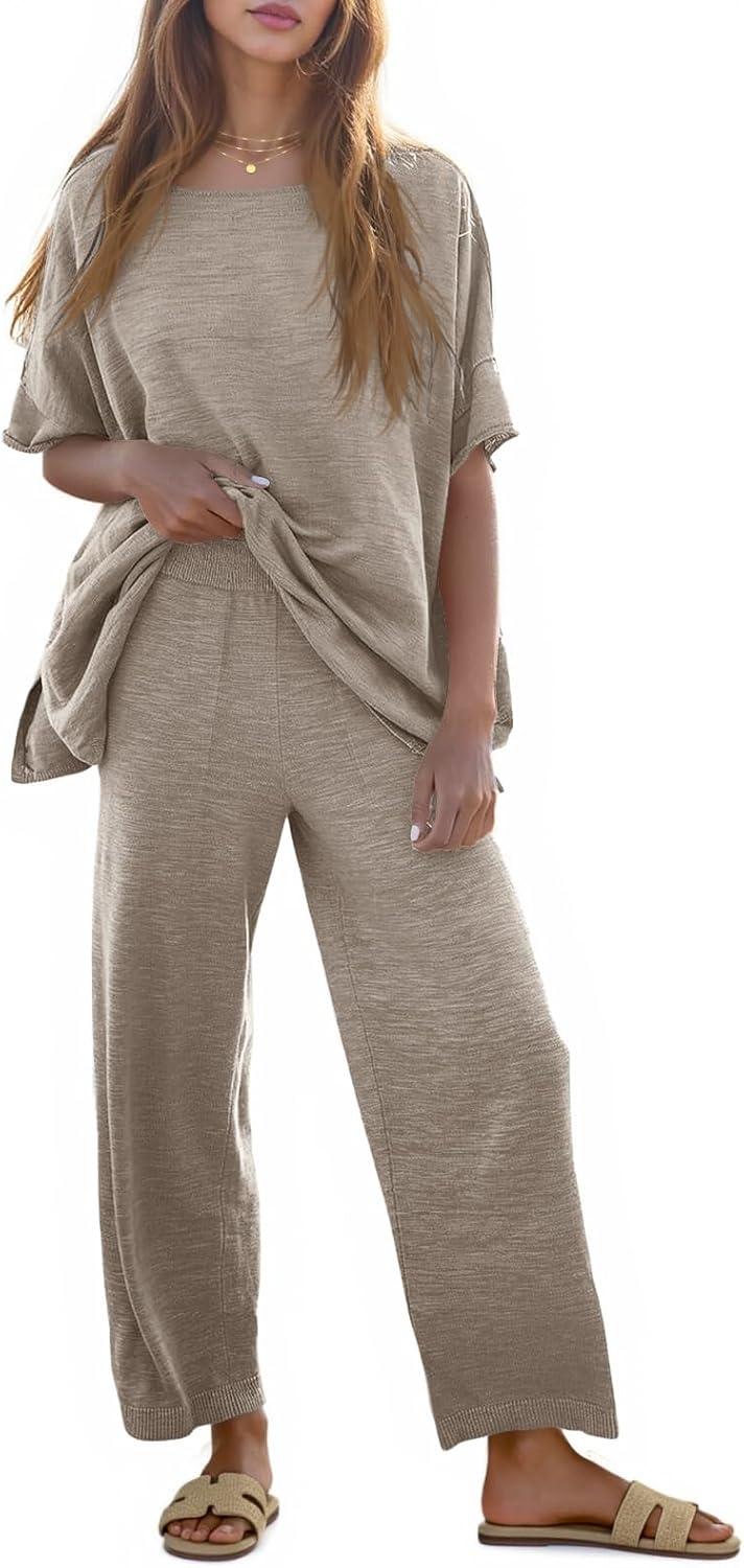 Tankaneo Women's 2 Piece Travel Outfits for Casual Style