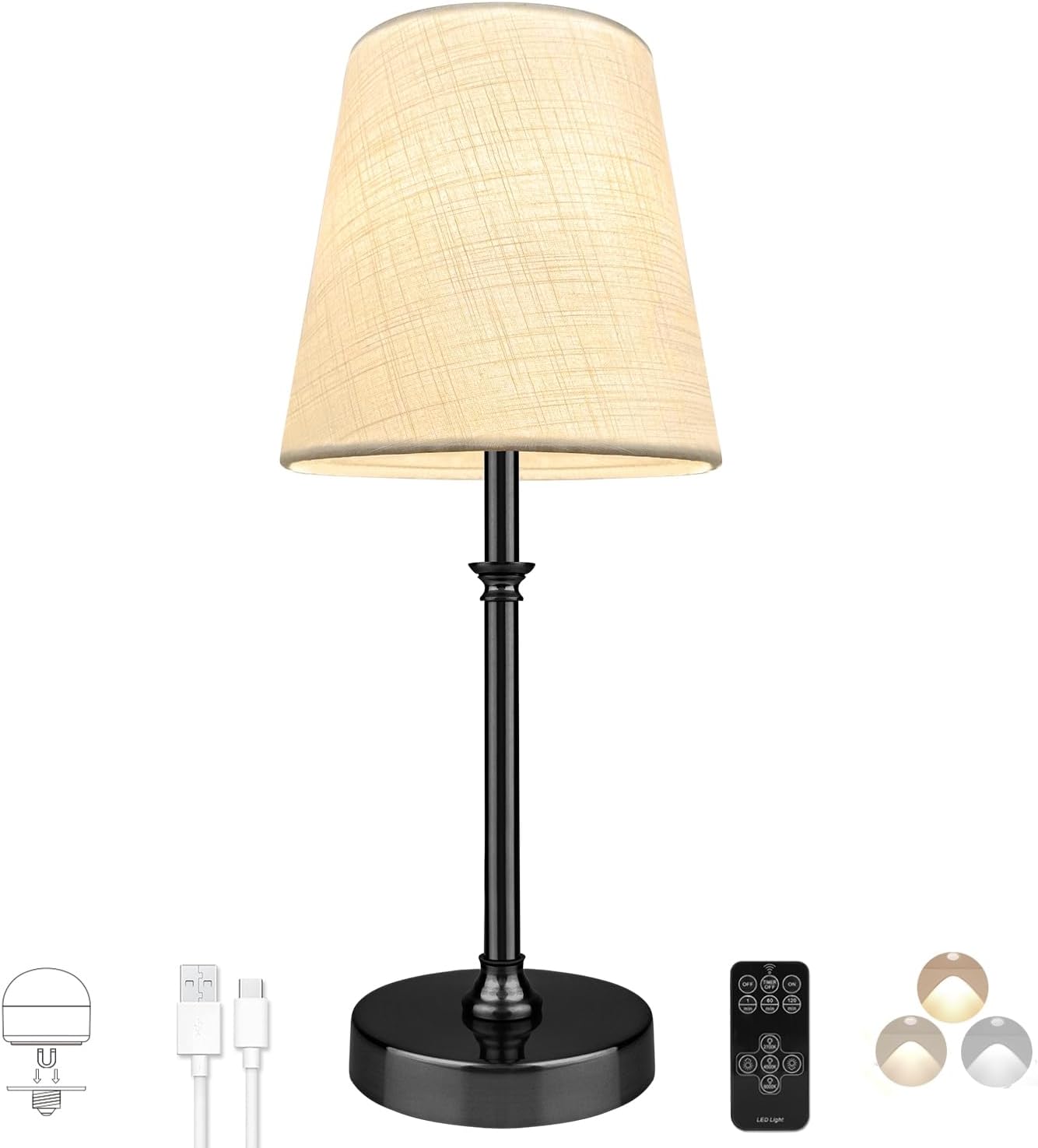 Rechargeable Table Lamps with Remote Control for Ambient Lighting