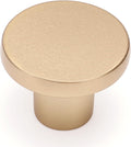 Cabinet Knobs Champagne Gold Round Drawer Knobs 25 Pack - Modern