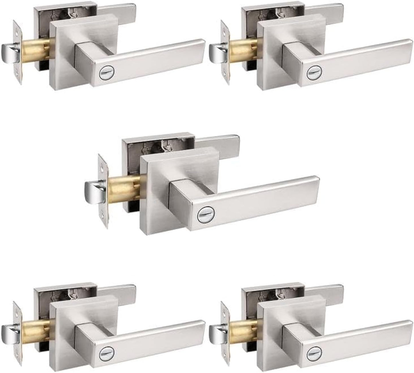Probrico 5 Pack Bed and Bath Privacy Door Locks for Modern Homes