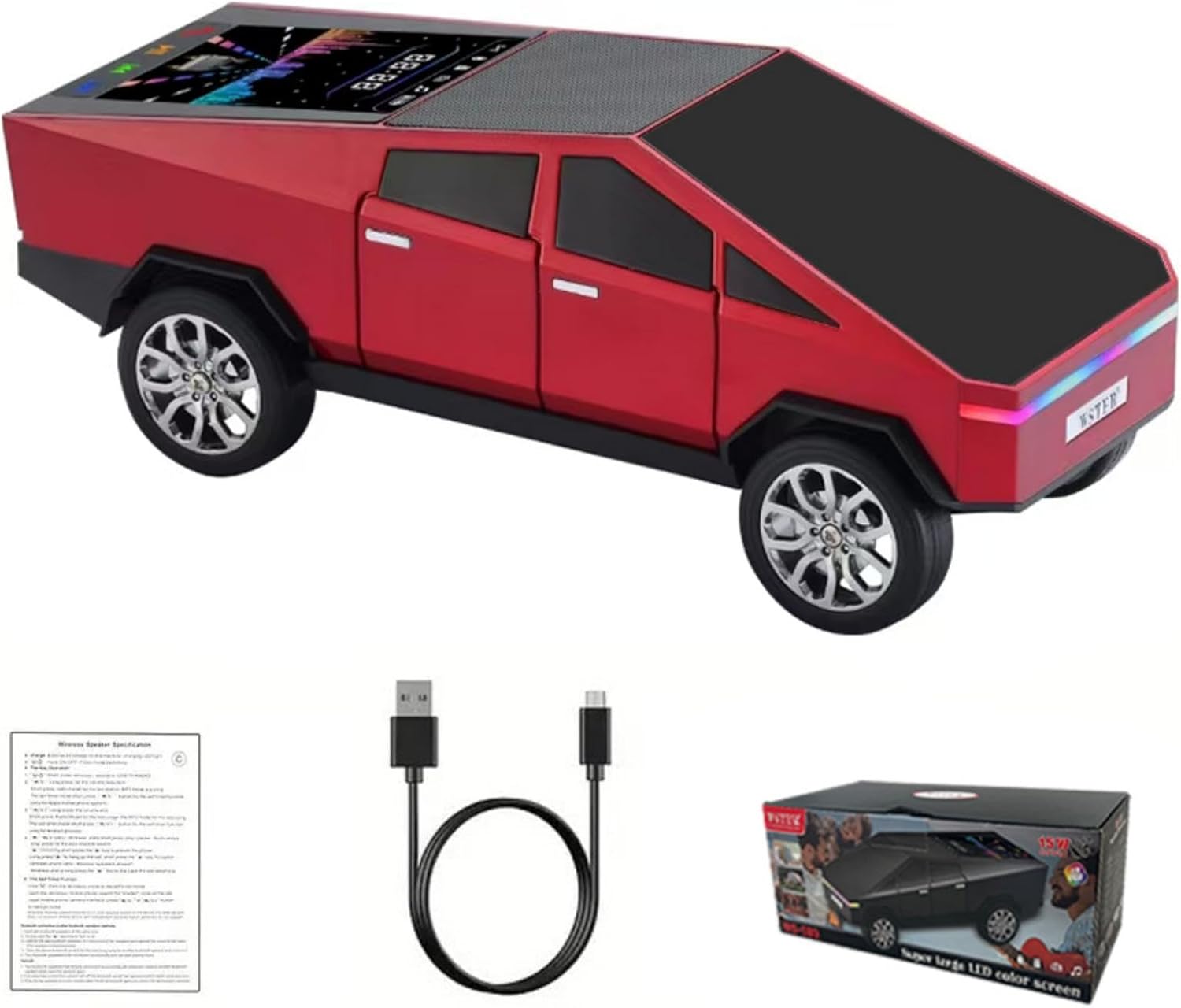 WS-580 Bluetooth Pickup Truck Replica Speaker with HD Sound