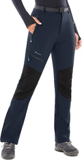 Womens Snow Pants Waterproof Fleece Lined - Insulated Softshell