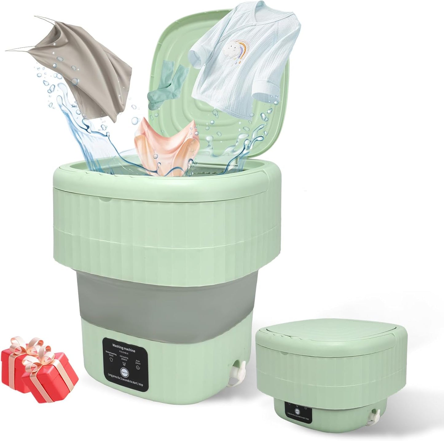 Foldable Mini Washing Machine, 3 Modes, Green