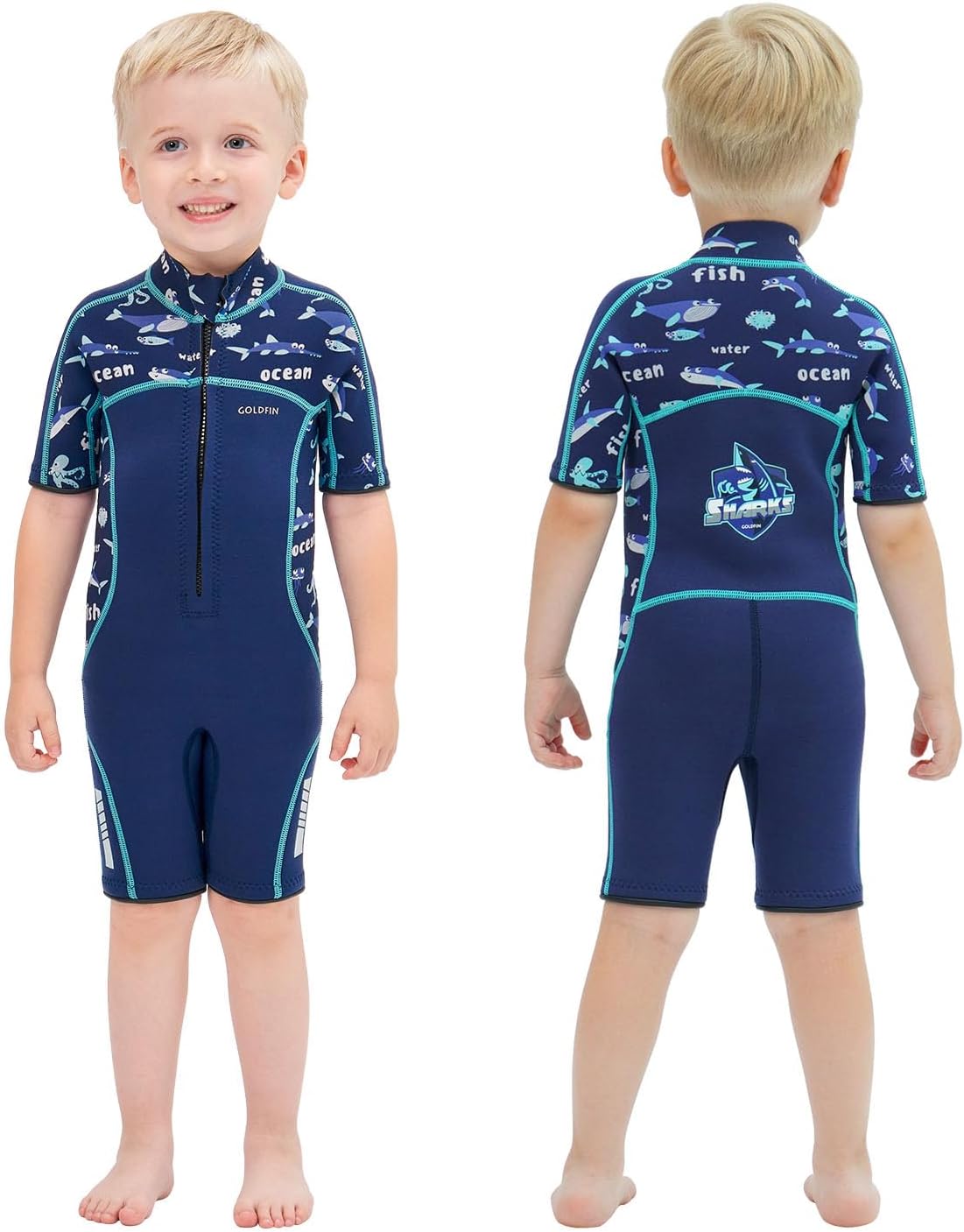 Goldfin Kids Wetsuit for Girls Boys, 2mm 3mm Shorty Neoprene