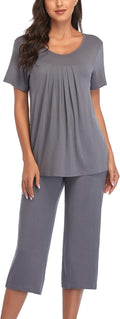 COLORFULLEAF Womens Pajama Sets Capri PJs - Soft Lightweight Lounge 5%
