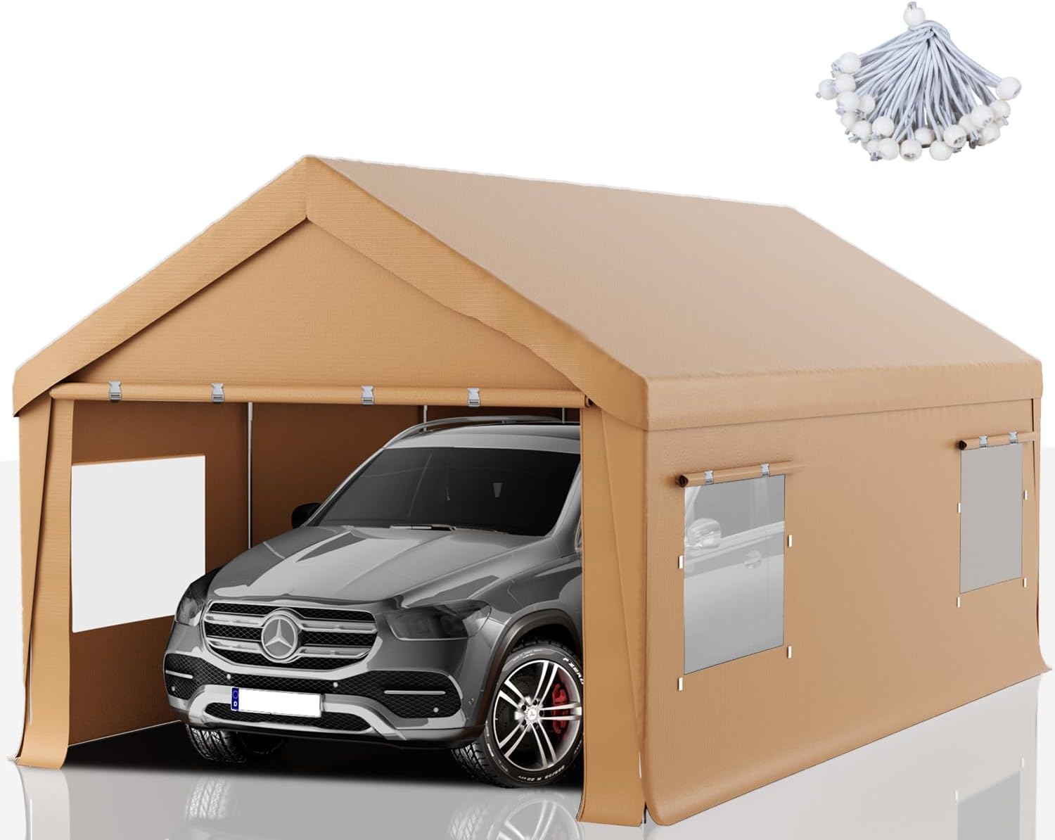 Heavy Duty 12x20 FT Carport for All-Season Vehicle Protection
