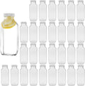 Encheng 8 Ounce Glass Bottles 30 Pack - Reusable Airtight Drink Jars