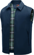 Men's Casual Lightweight Vest with 3 Zip Pockets - Windproof