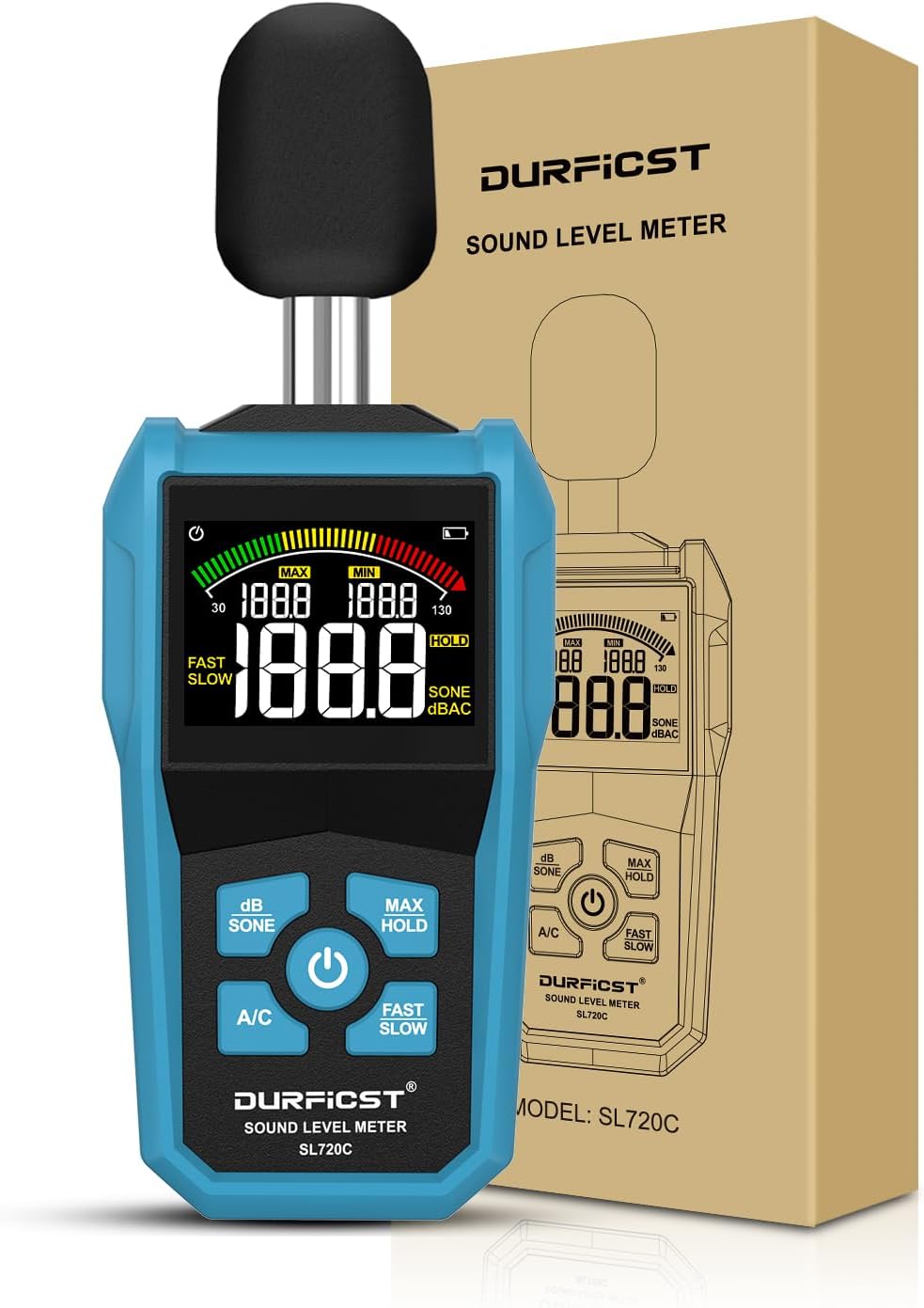 Decibel Meter with LCD Color Screen for Home and Office Use