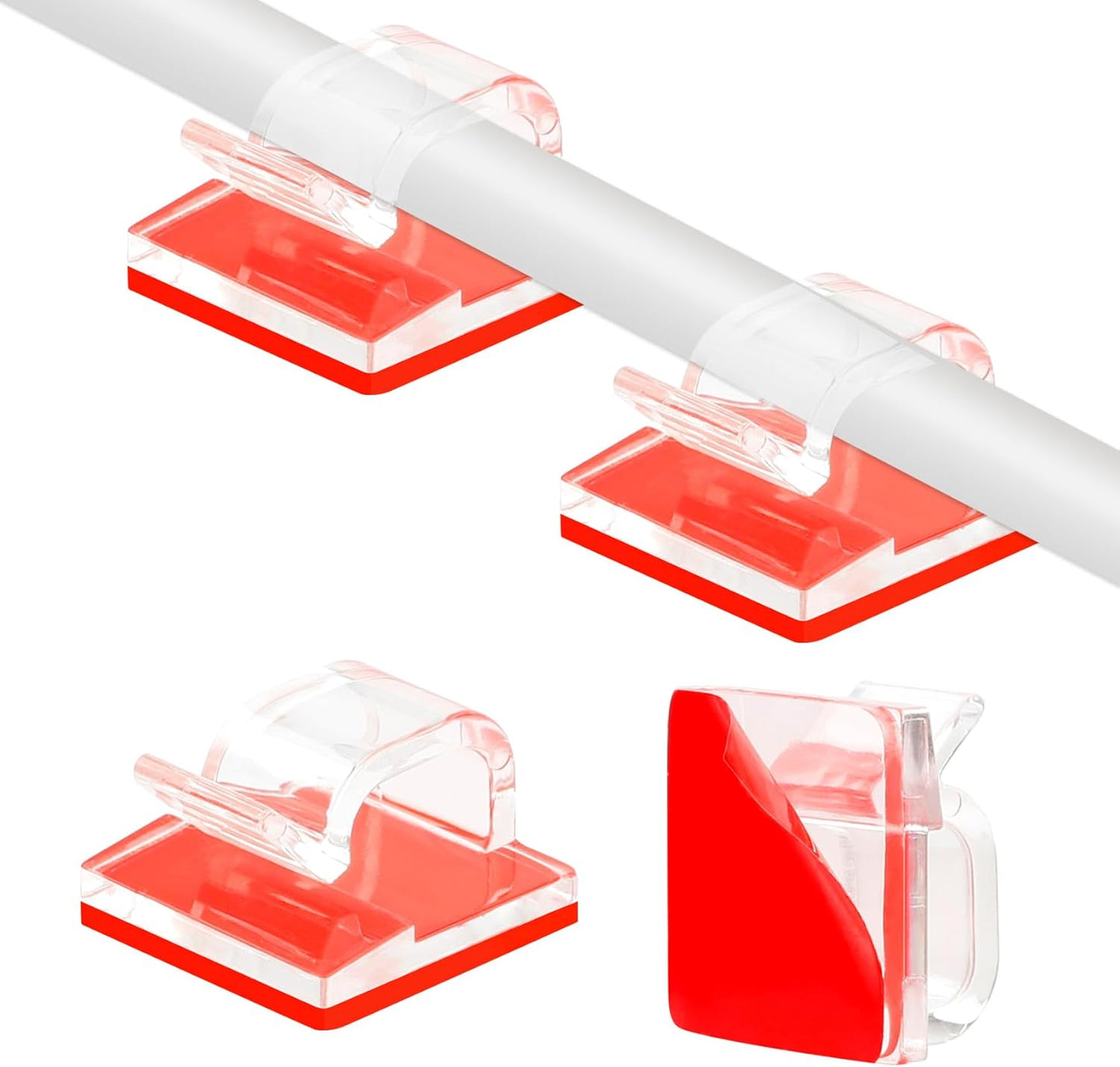Zanzike Cable Clips: Clear Cord Organization Power