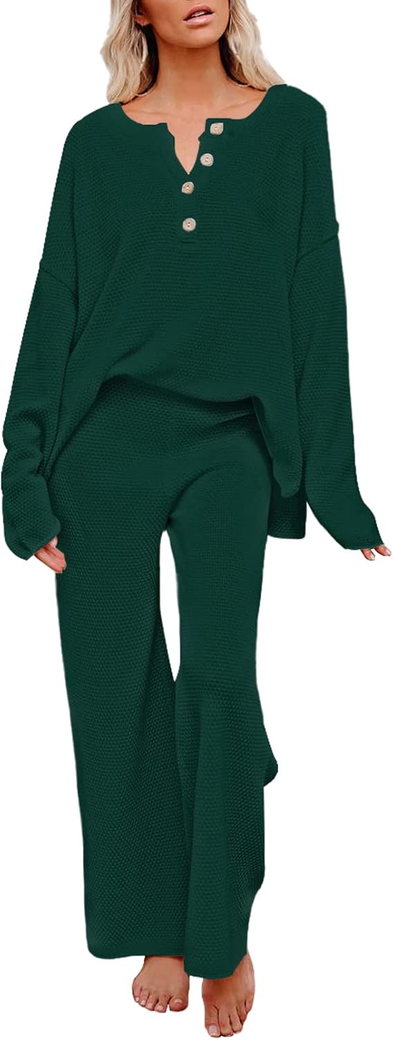 Pink Queen Women's 2 Piece Fall Outfit Lounge Set for Comfort