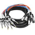 Seismic Audio 8 Channel 15ft XLR to TRS Snake Cable - Studio Ready