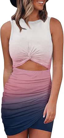 Acelitt Women's Summer Sleeveless Tank Dress for Parties