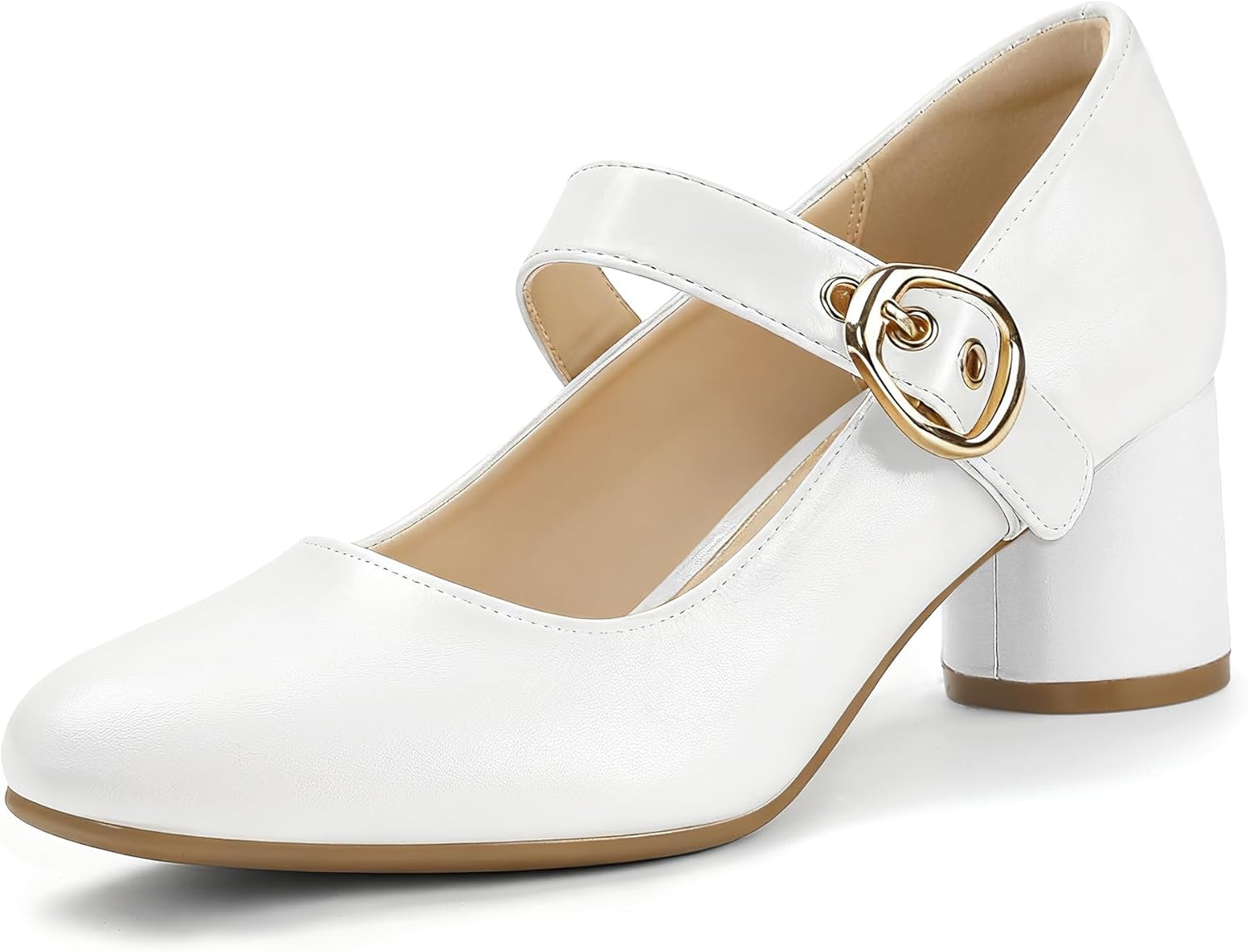IDIFU Mary Jane Shoes for Women - Comfortable Vintage Heels