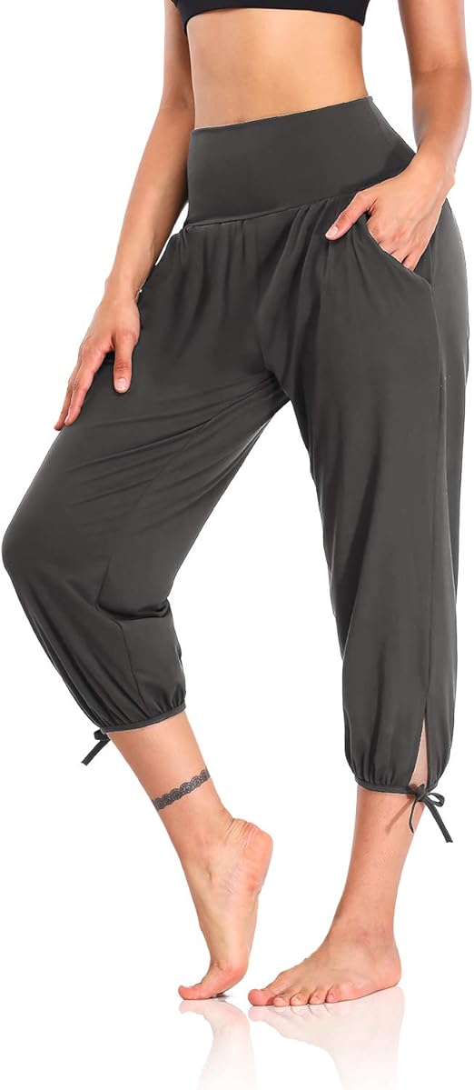 DIBAOLONG Womens Yoga Pants Capri Loose Workout Sweatpants
