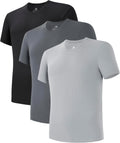 Men's Undershirts Combed Cotton 3 Pack - Breathable Moisture-Wicking