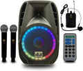 MUSYSIC Portable Bluetooth Speaker 15ft 2000W PA - Powerful Party