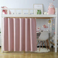 Pink Bed Curtain Grommet Solid Blackout Drapes 47 in Length - Privacy