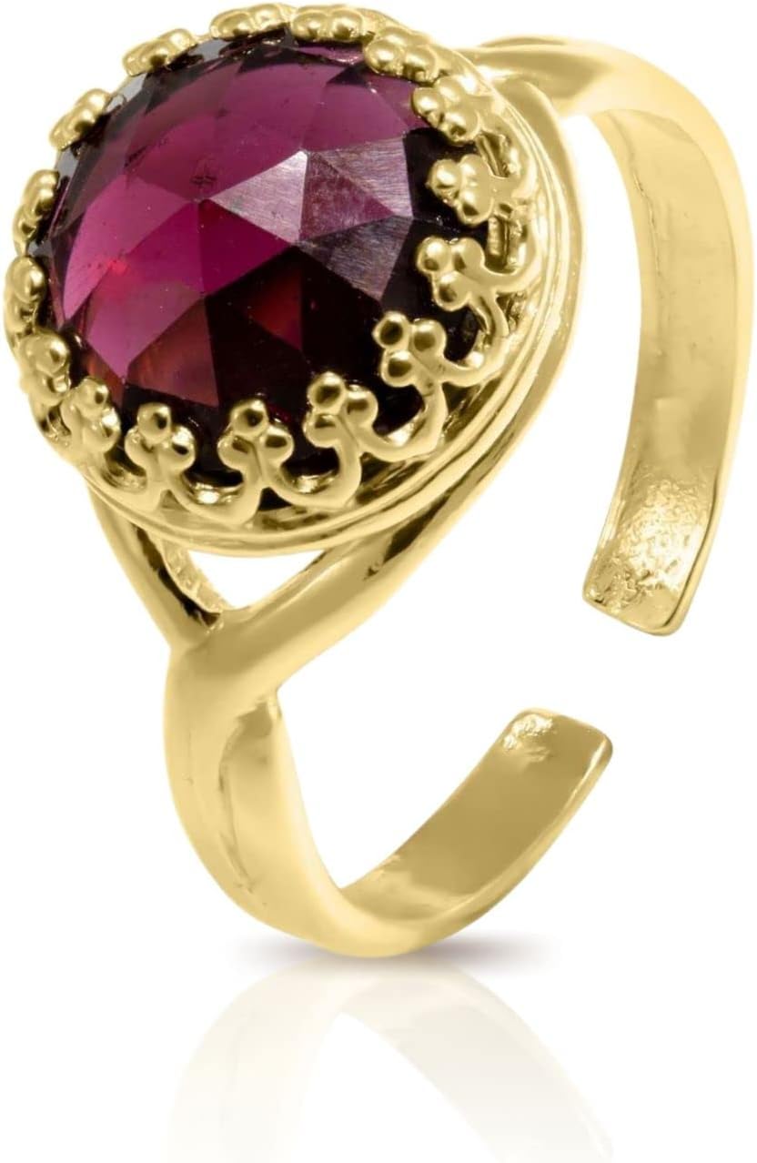 14K Gold Plated Gemstone Rings for Women by ADITA GOLD