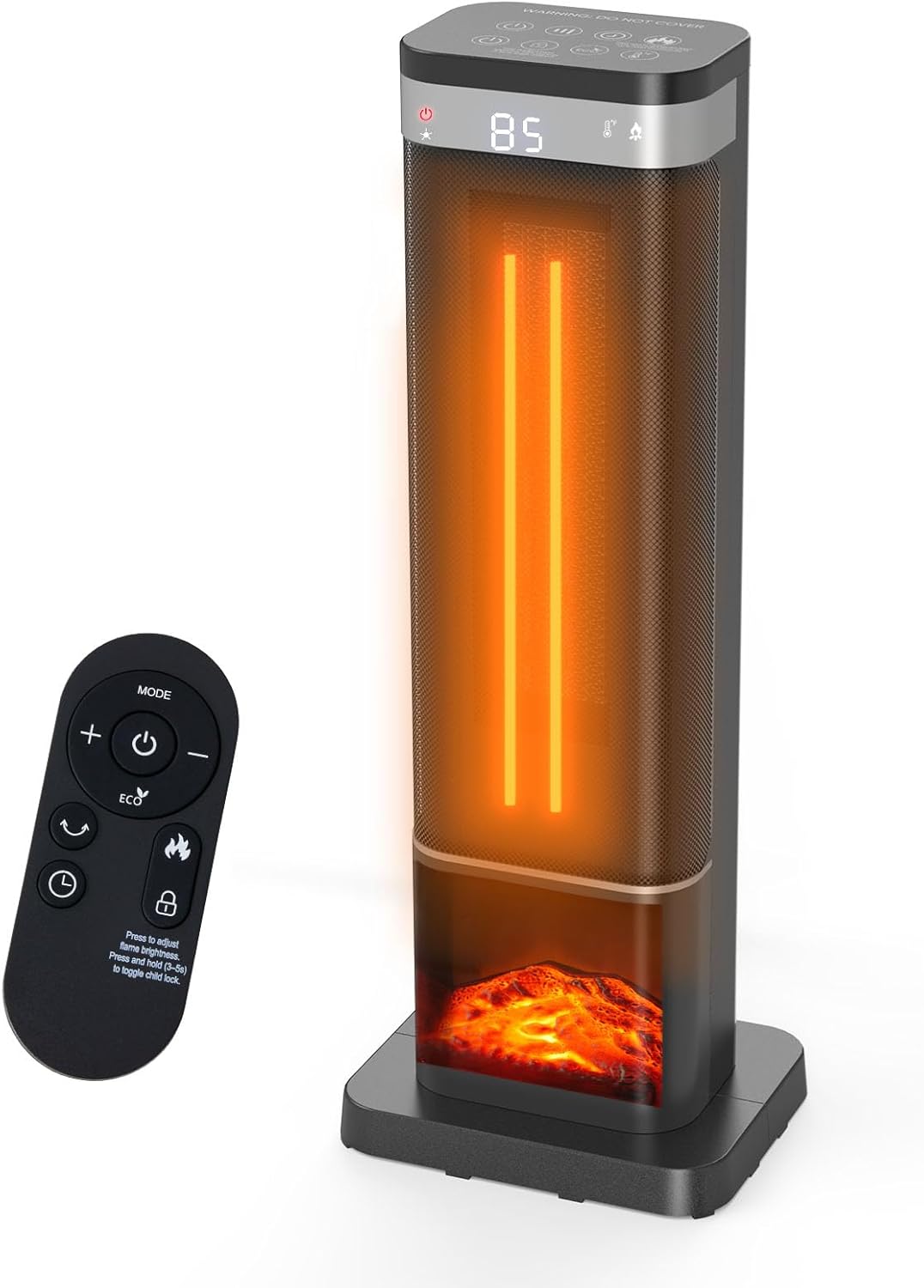 Dumos 24inch Space Heater with Adjustable Thermostat and Remote