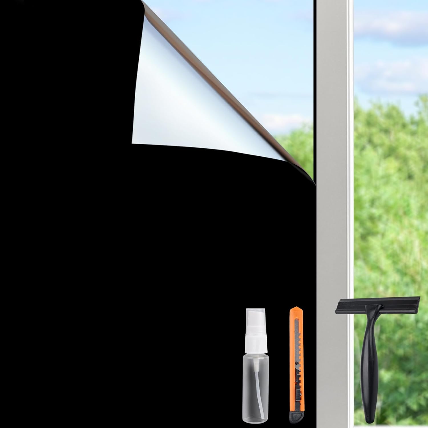 HIDBEA Mirror Blackout Window Film for Ultimate Privacy Control