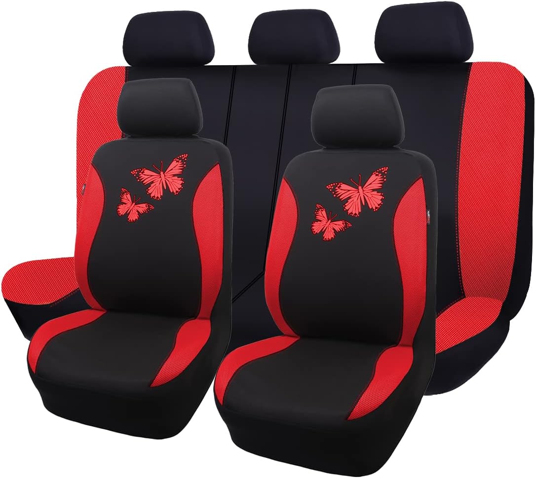 Flying Banner Butterfly Car Seat Covers Full Set for Women
