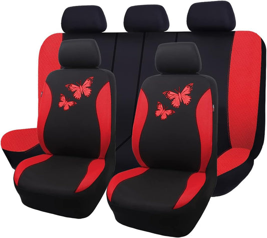 Flying Banner Butterfly Car Seat Covers Full Set for Women