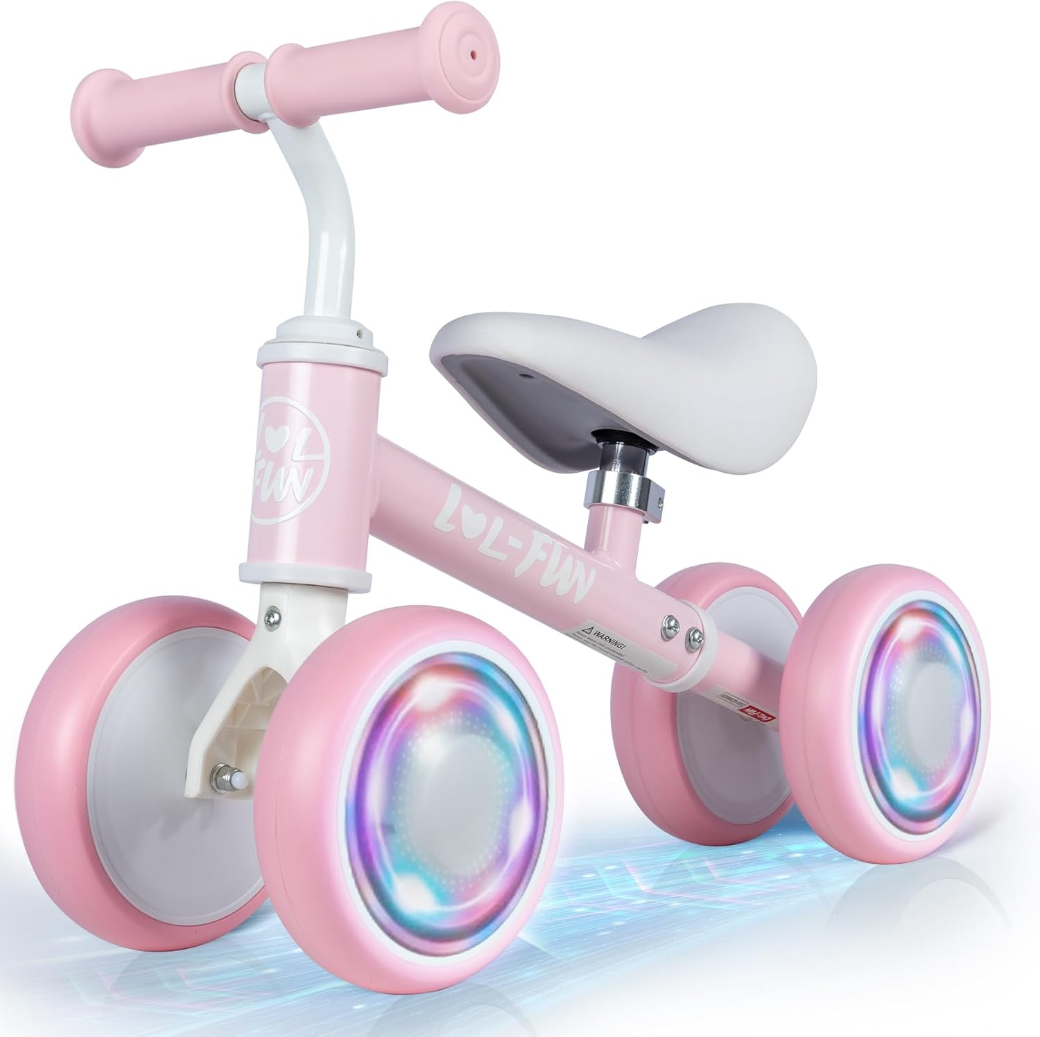 LOL-FUN Baby Balance Bike for 1 Year Olds with LED Wheels