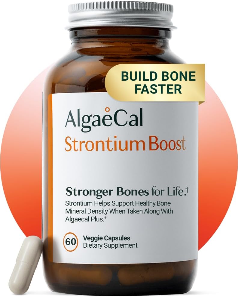 AlgaeCal Strontium Boost Natural Calcium Supplement for Bone Health