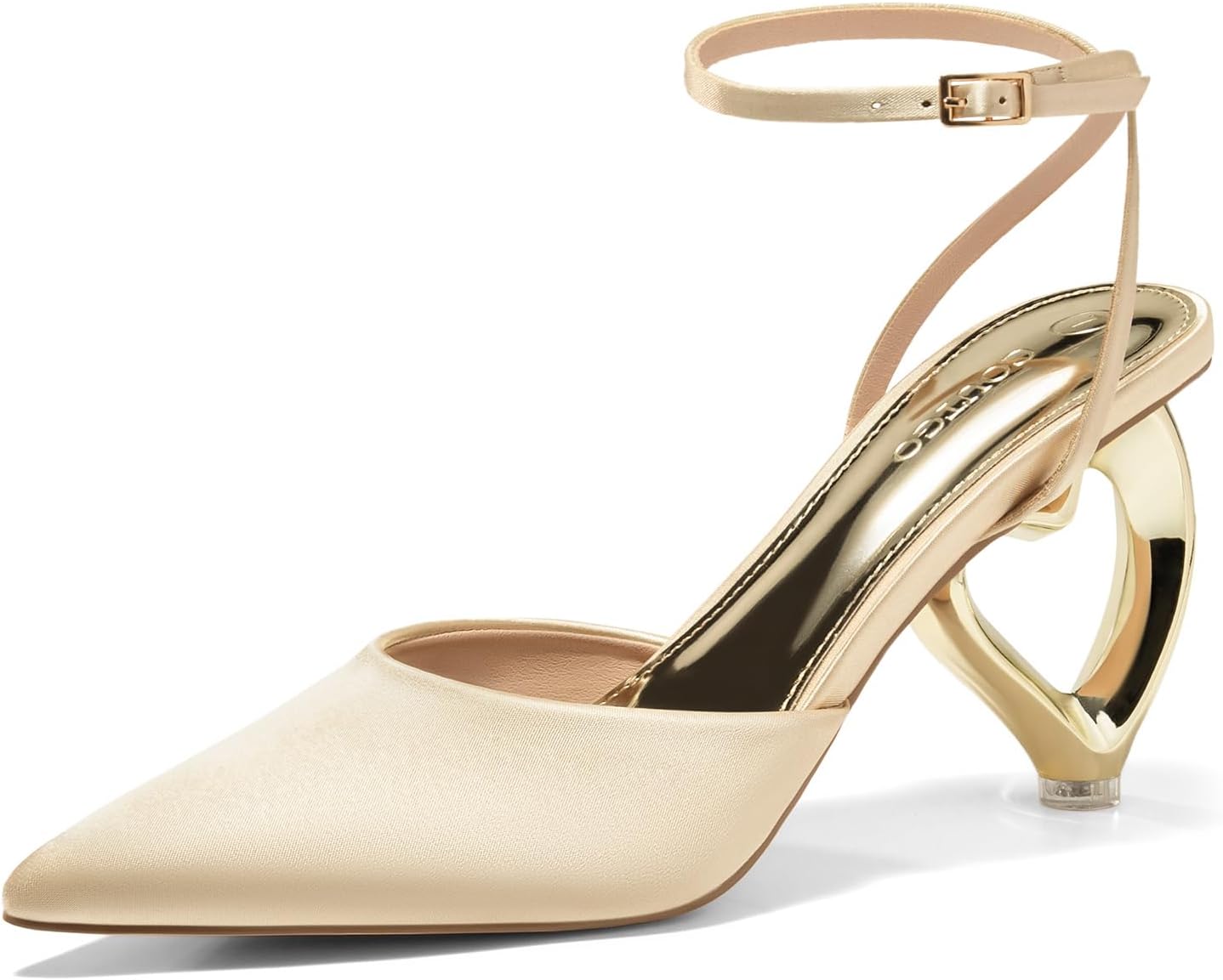 Coutgo Womens Kitten Heels with Heart Heel for Any Occasion