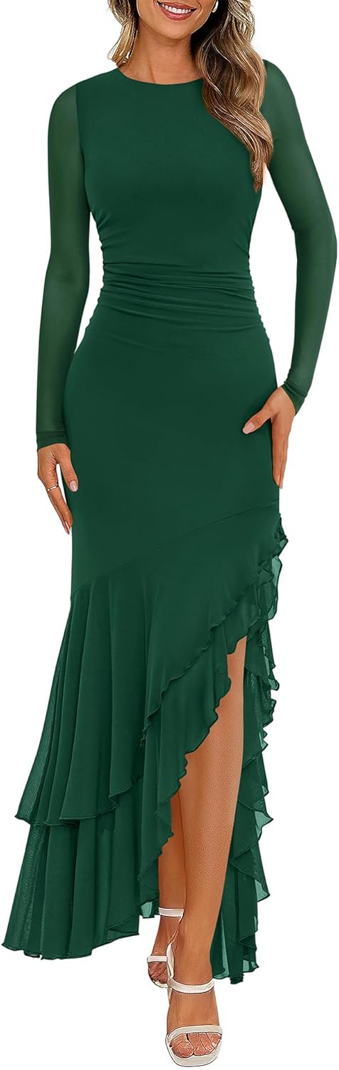 BTFBM Women's Maxi Dresses for Fall 2025 - Elegant Cocktail Wear