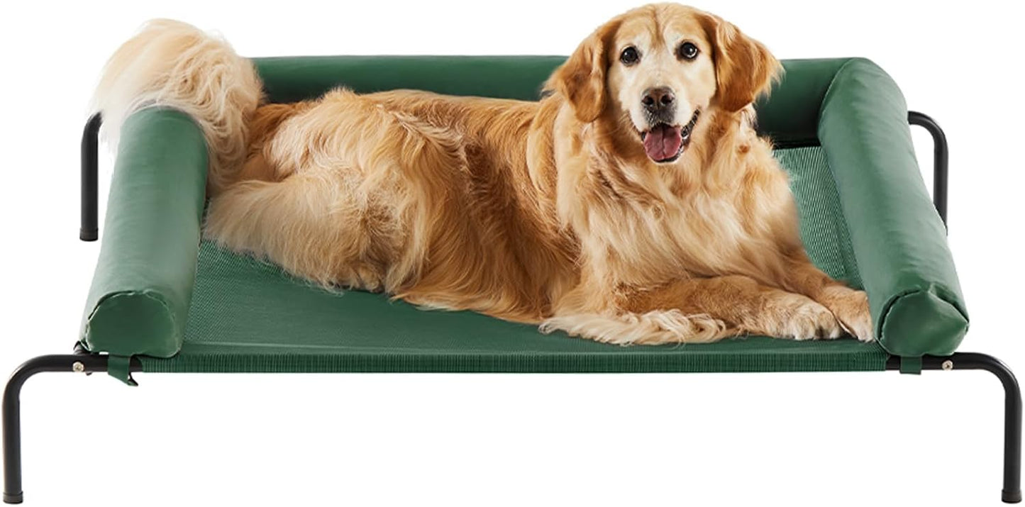 Large Elevated Cooling Dog Bed for Active Pets and Comfort