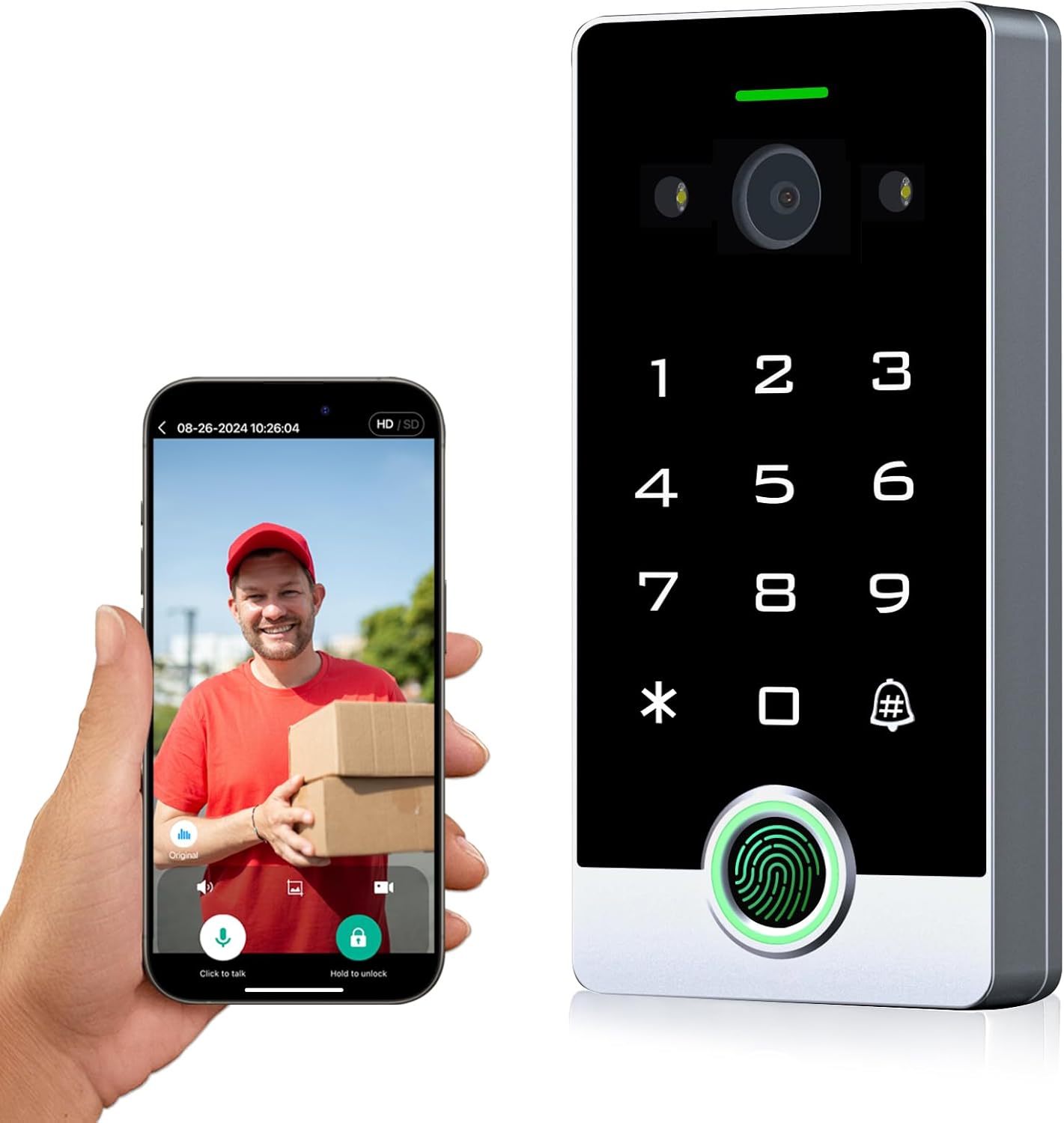 AMOCAM Smart Doorbell with Night Vision