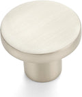 Cabinet Knobs Brushed Nickel Round 30 Pack - Modern Silver Upgrade