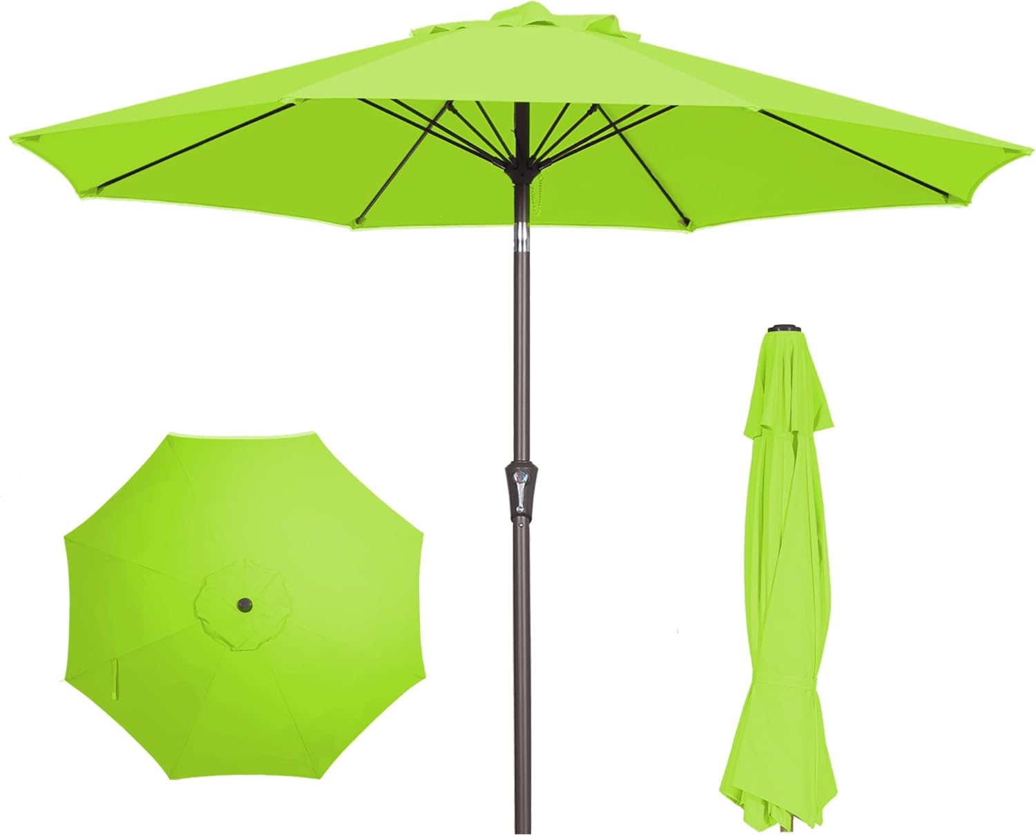 9FT Patio Umbrella with Wind Vent & Crank Lift for Shade