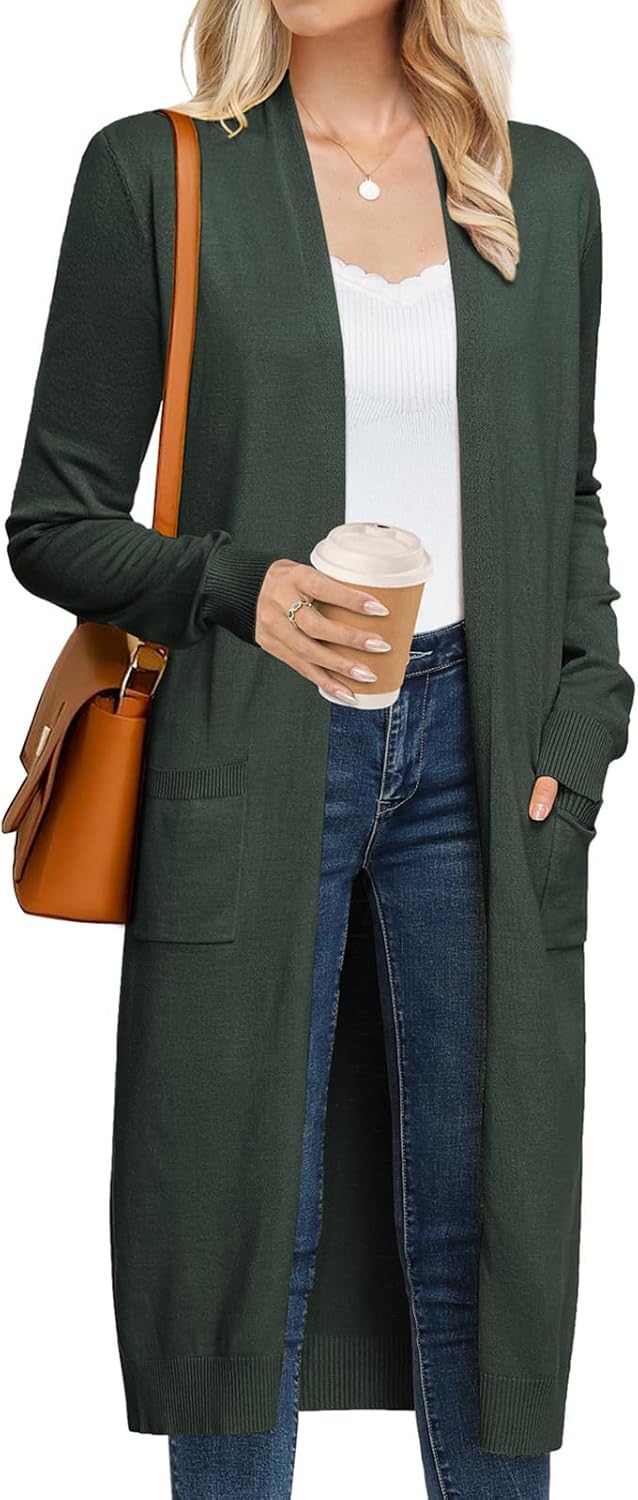 Trendy Long Cardigans for Women - Lightweight Maxi Duster Coats