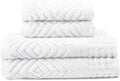 100% Organic Cotton Diamond Jacquard 700 GSM Bath Towel Set - Ultra