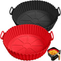 Dual Silicone Basket Liners for Air Fryer - Easy Clean