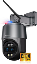 4K Dual-Lens Security Camera with 10X Hybrid Zoom - Auto Tracking