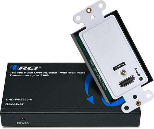 OREI 4K Wall Plate HDMI Extender for Long Distance Connections