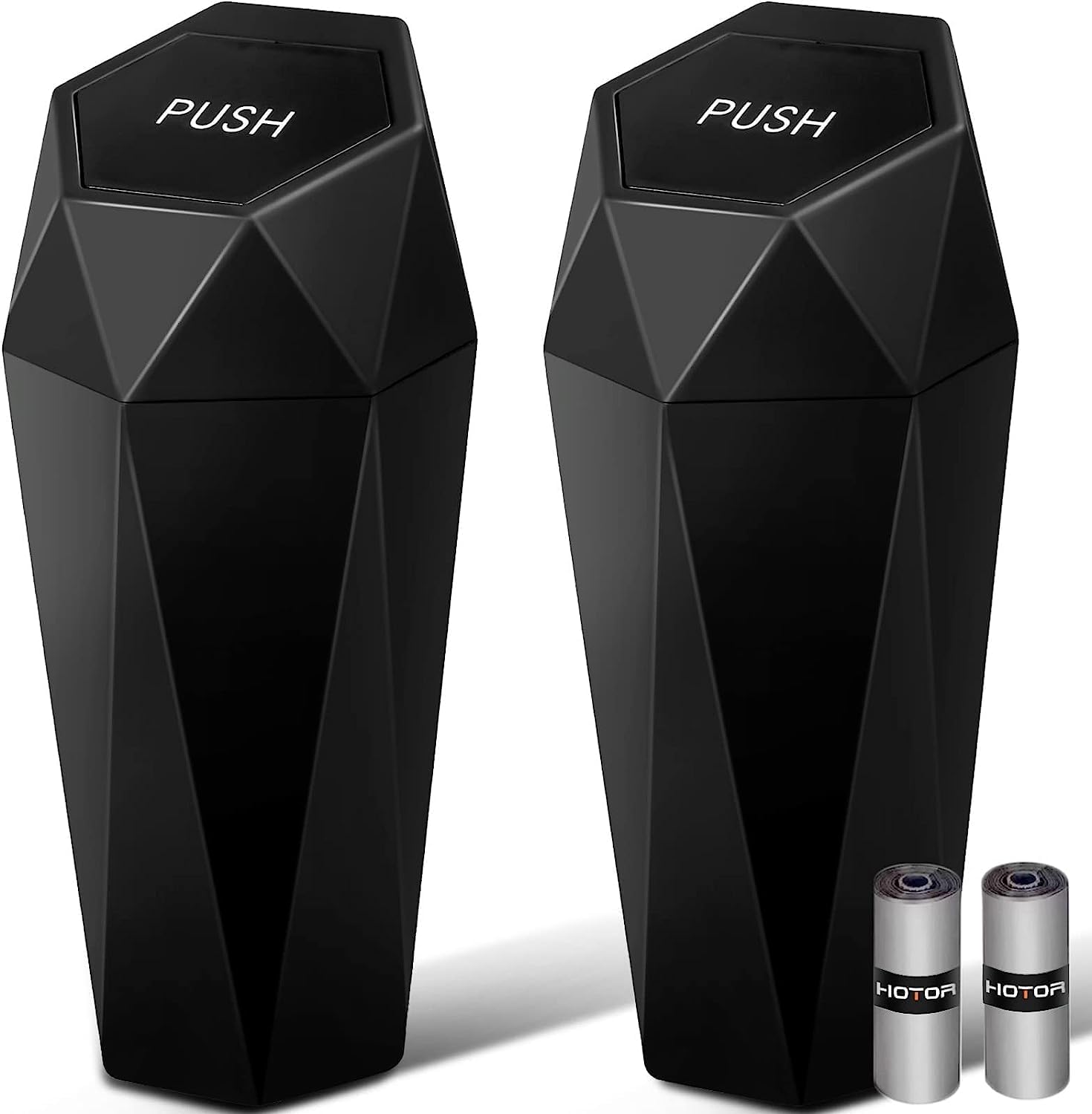 Leakproof Car Trash Cans - 2 Pack with 30 Bags
