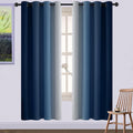 Yakamok 72 in Gradient Light Blocking Grommet Curtains - Room