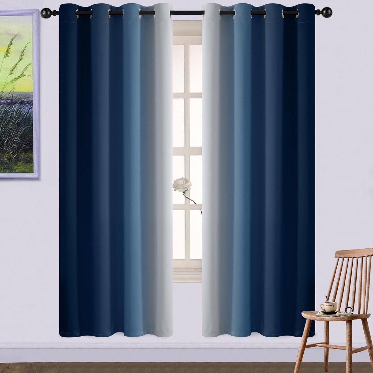 Yakamok 72 Inch Light Blocking Grommet Window Drapes for Elegance