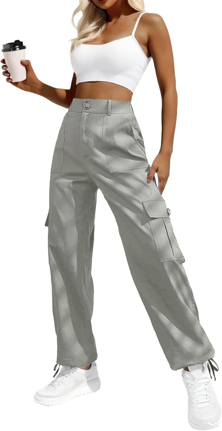 Lepunuo Women's High Waisted Cargo Pants for Stylish Comfort