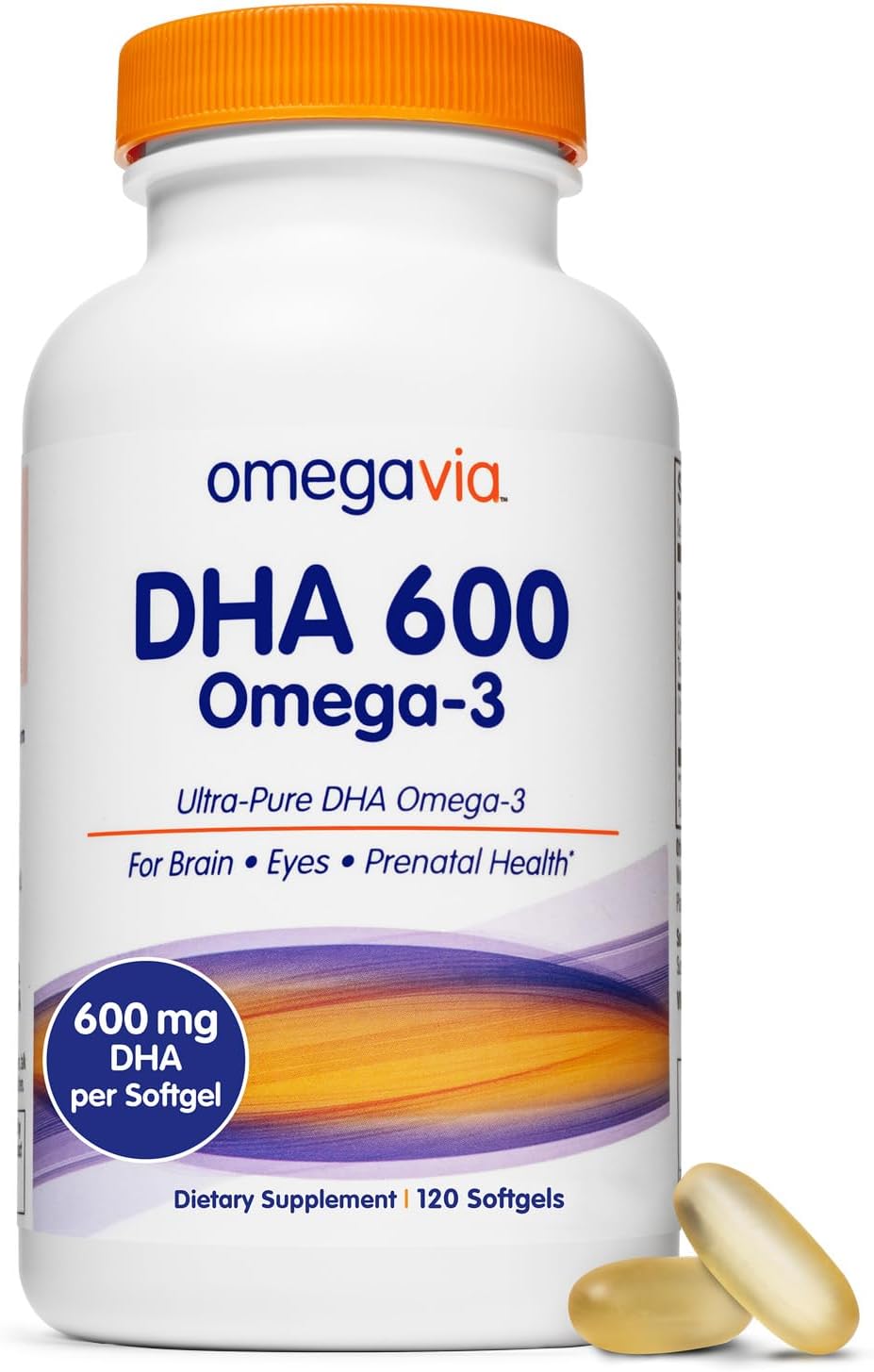 Omega 3 DHA Supplements for Brain and Eyes - 600 mg Softgels